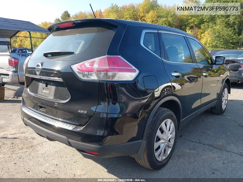 2015 NISSAN ROGUE VIN KNMAT2MV3FP590773 — фото 4