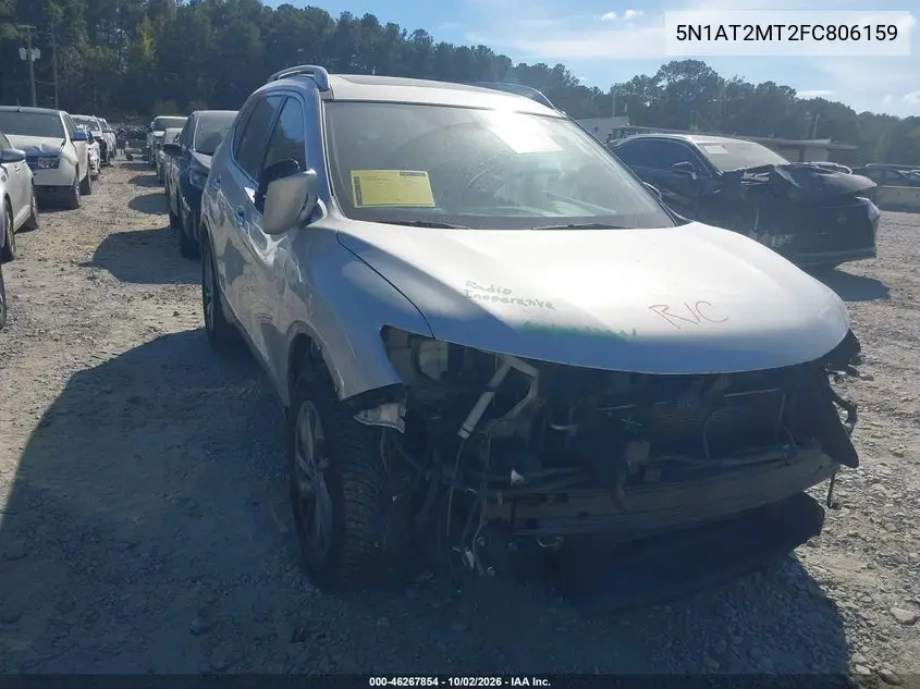 NISSAN ROGUE 2015, VIN 5N1AT2MT2FC806159