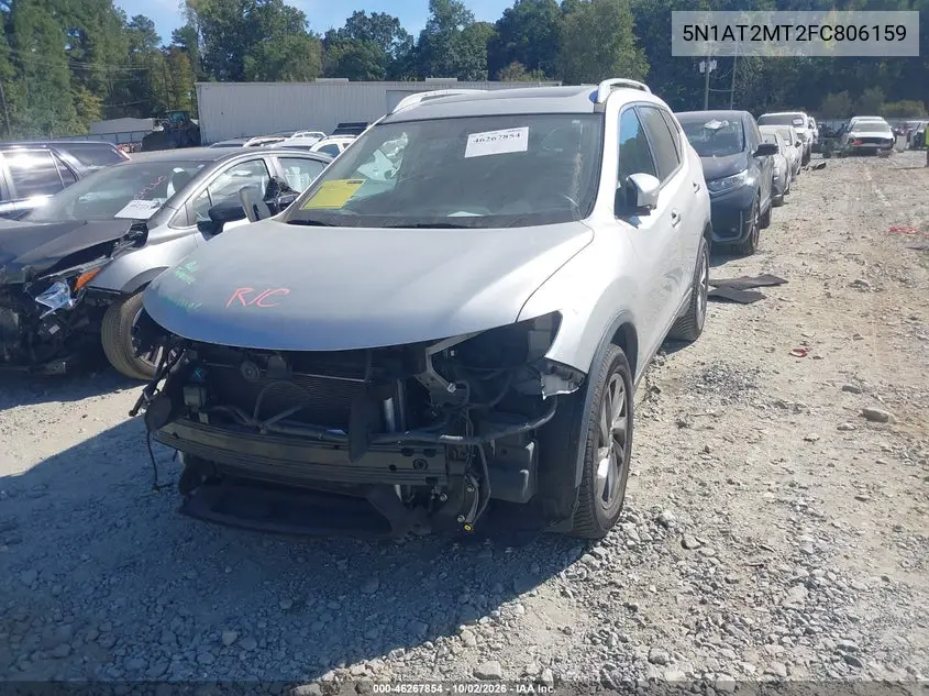 2015 NISSAN ROGUE VIN 5N1AT2MT2FC806159 — фото 2