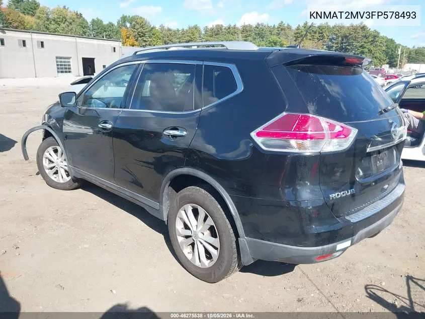 2015 NISSAN ROGUE VIN KNMAT2MV3FP578493 — фото 3