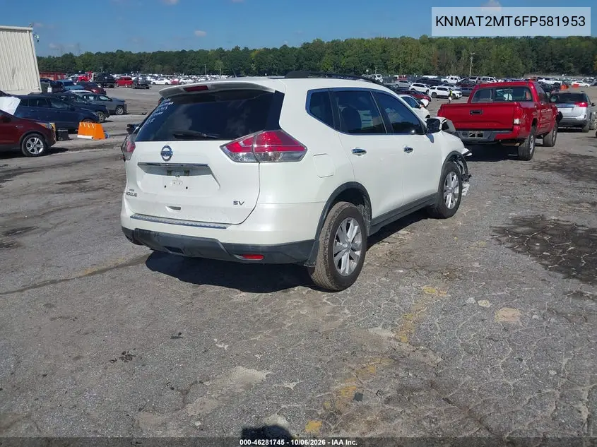 2015 NISSAN ROGUE VIN KNMAT2MT6FP581953 — фото 4