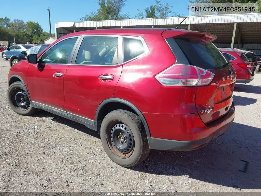 2015 NISSAN ROGUE VIN 5N1AT2MV4FC851945 — фото 3