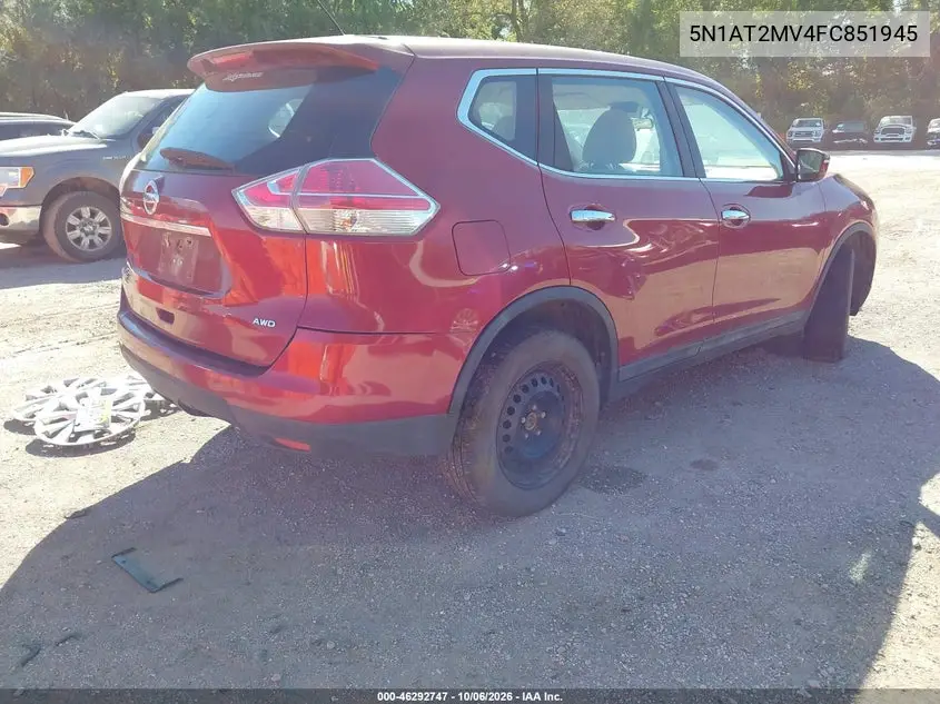 2015 NISSAN ROGUE VIN 5N1AT2MV4FC851945 — фото 4