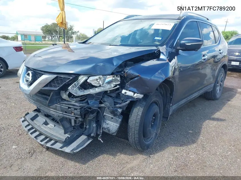 2015 NISSAN ROGUE VIN 5N1AT2MT7FC789200 — фото 2