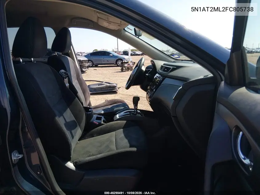 2015 NISSAN ROGUE VIN 5N1AT2ML2FC805738 — фото 5