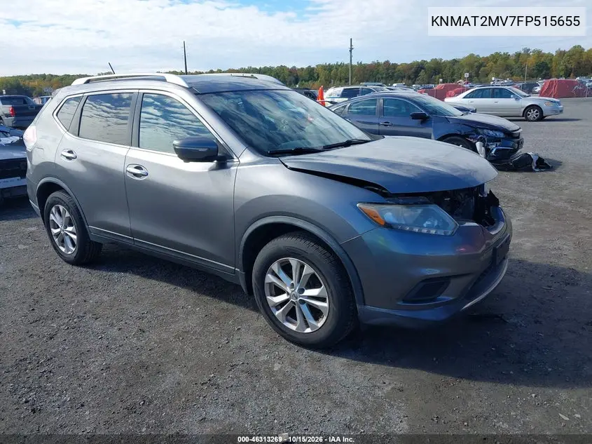 NISSAN ROGUE 2015, VIN KNMAT2MV7FP515655