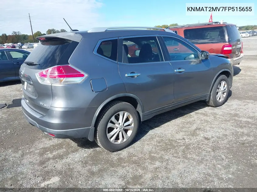 2015 NISSAN ROGUE VIN KNMAT2MV7FP515655 — фото 4