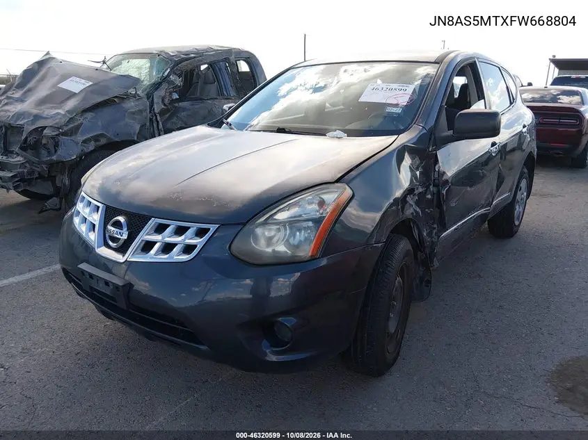 2015 NISSAN ROGUE VIN JN8AS5MTXFW668804 — фото 2