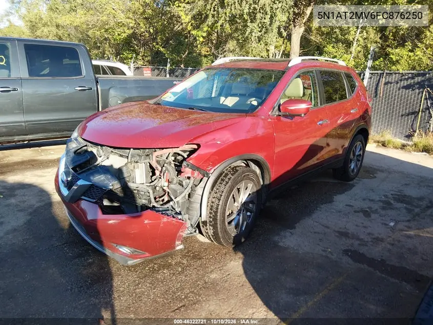 2015 NISSAN ROGUE VIN 5N1AT2MV6FC876250 — фото 2