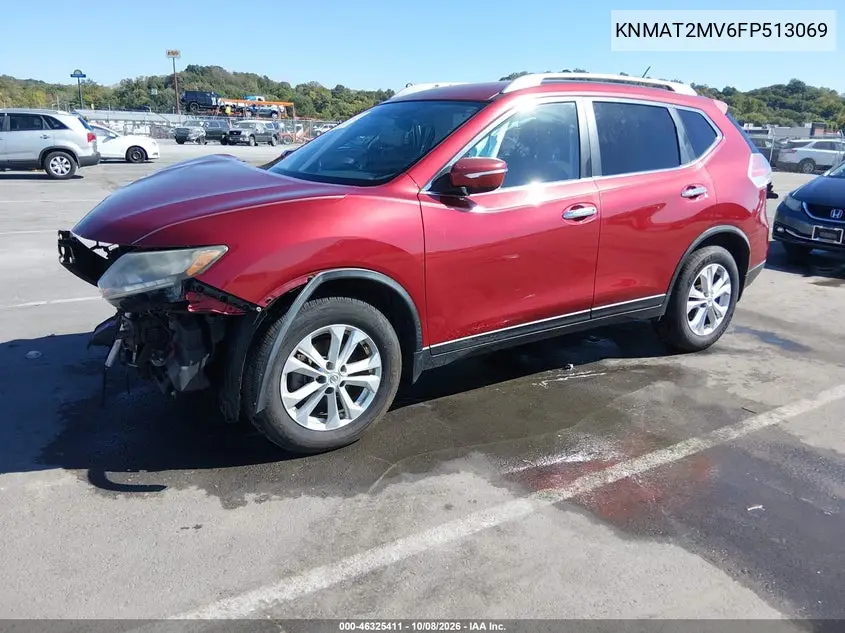 2015 NISSAN ROGUE VIN KNMAT2MV6FP513069 — фото 2