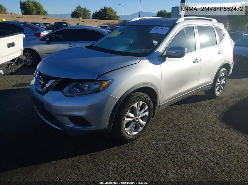 2015 NISSAN ROGUE VIN KNMAT2MV8FP552472 — фото 2