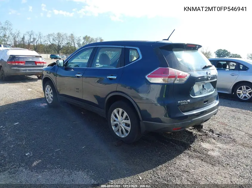 2015 NISSAN ROGUE VIN KNMAT2MT0FP546941 — фото 3
