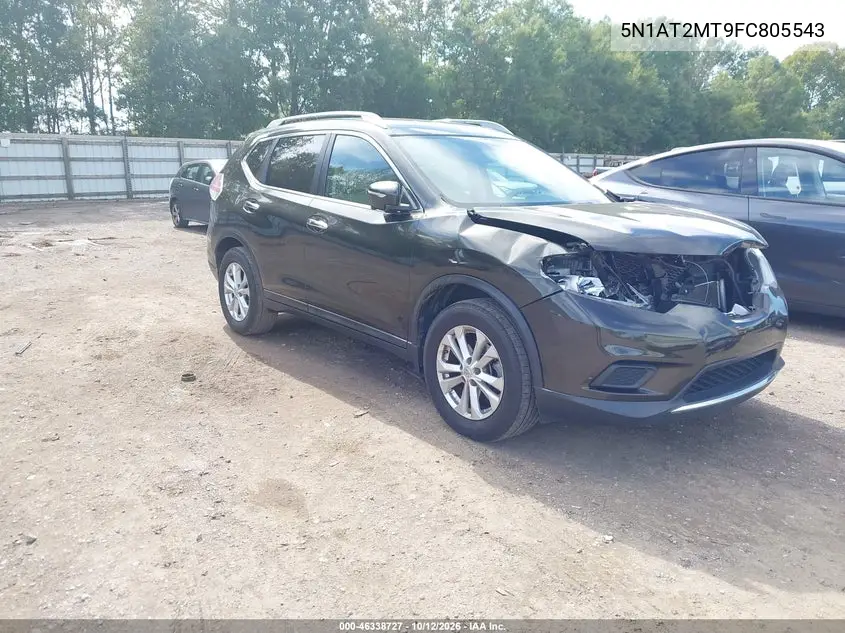 NISSAN ROGUE 2015, VIN 5N1AT2MT9FC805543