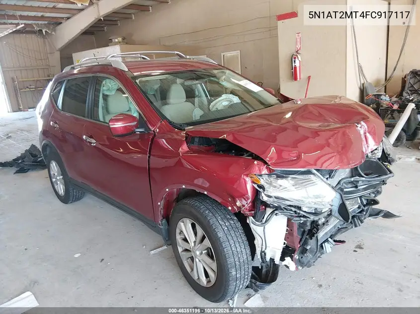 NISSAN ROGUE 2015, VIN 5N1AT2MT4FC917117