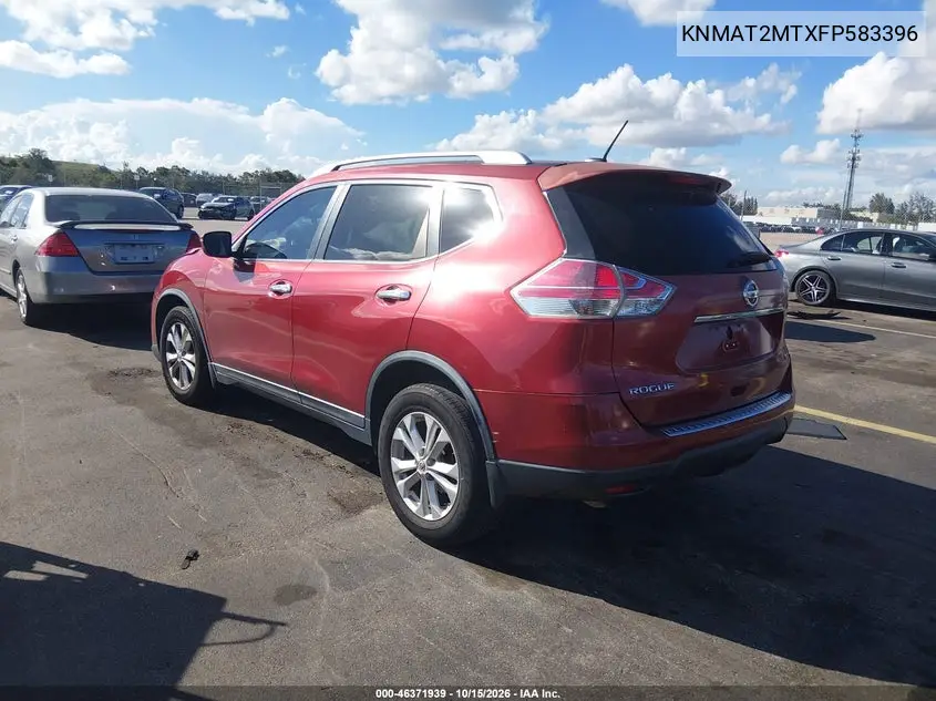 2015 NISSAN ROGUE VIN KNMAT2MTXFP583396 — фото 3