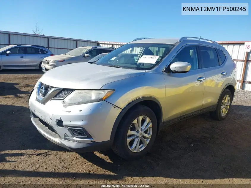 2015 NISSAN ROGUE VIN KNMAT2MV1FP500245 — фото 2