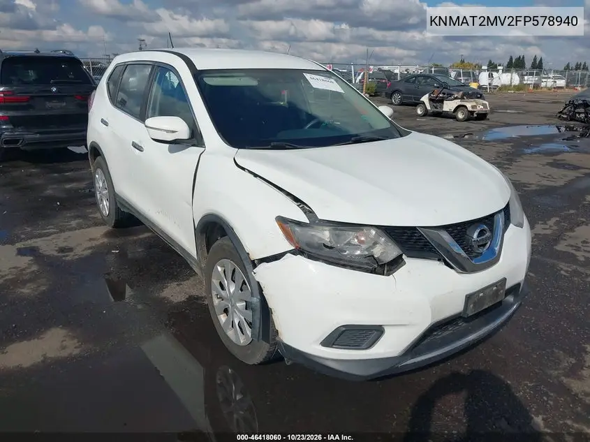 NISSAN ROGUE 2015, VIN KNMAT2MV2FP578940