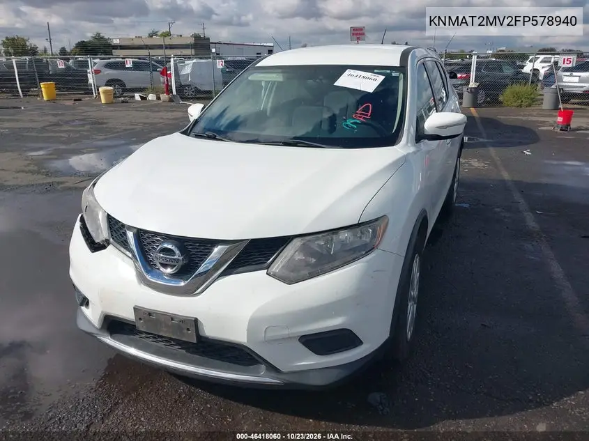 2015 NISSAN ROGUE VIN KNMAT2MV2FP578940 — фото 2