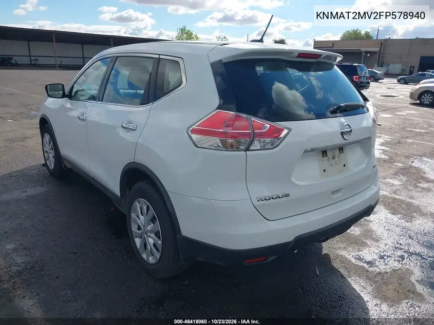 2015 NISSAN ROGUE VIN KNMAT2MV2FP578940 — фото 3
