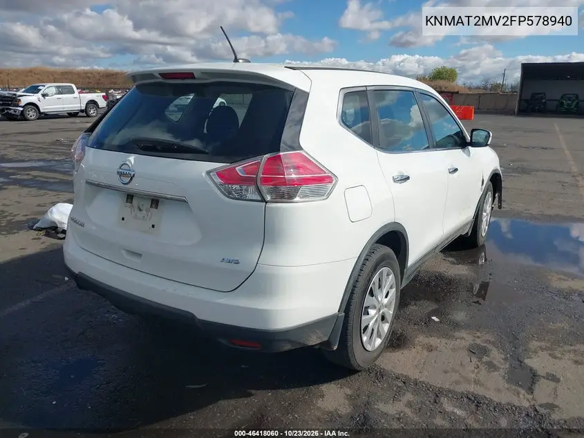 2015 NISSAN ROGUE VIN KNMAT2MV2FP578940 — фото 4