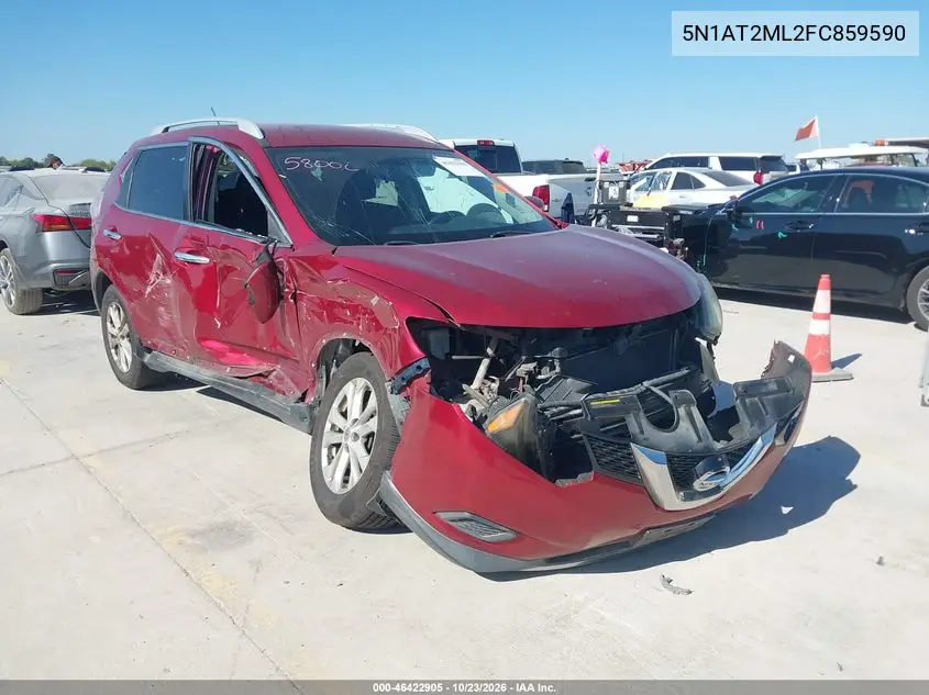 NISSAN ROGUE 2015, VIN 5N1AT2ML2FC859590