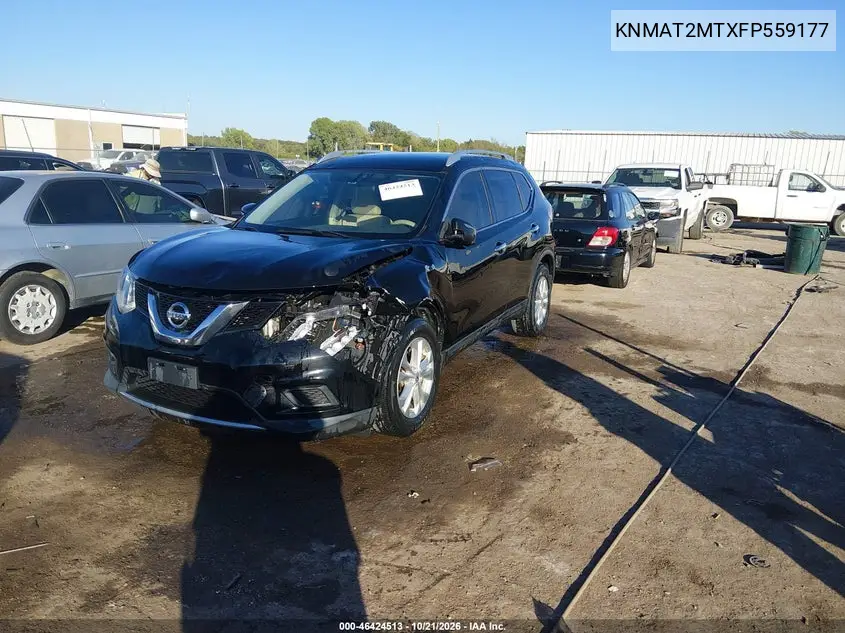 2015 NISSAN ROGUE VIN KNMAT2MTXFP559177 — фото 2