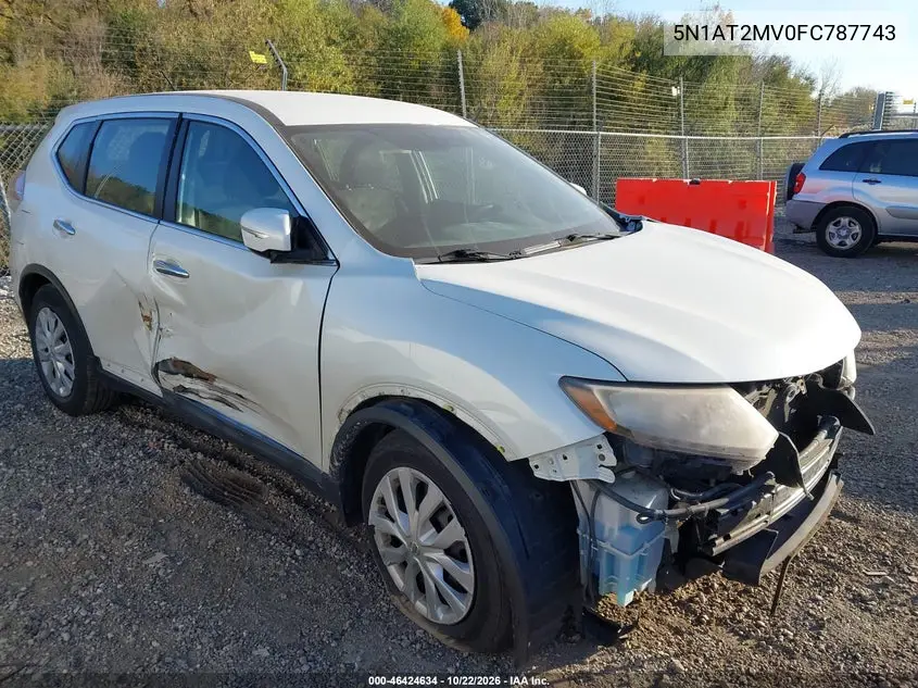 NISSAN ROGUE 2015, VIN 5N1AT2MV0FC787743