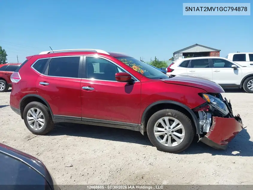 2016 NISSAN ROGUE VIN 5N1AT2MV1GC794878 — фото 12