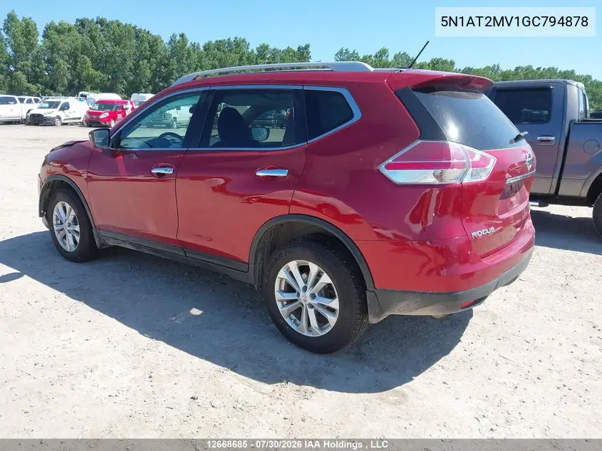 2016 NISSAN ROGUE VIN 5N1AT2MV1GC794878 — фото 3