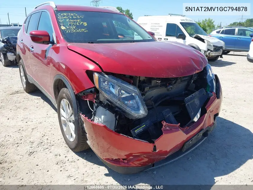 2016 NISSAN ROGUE VIN 5N1AT2MV1GC794878 — фото 6