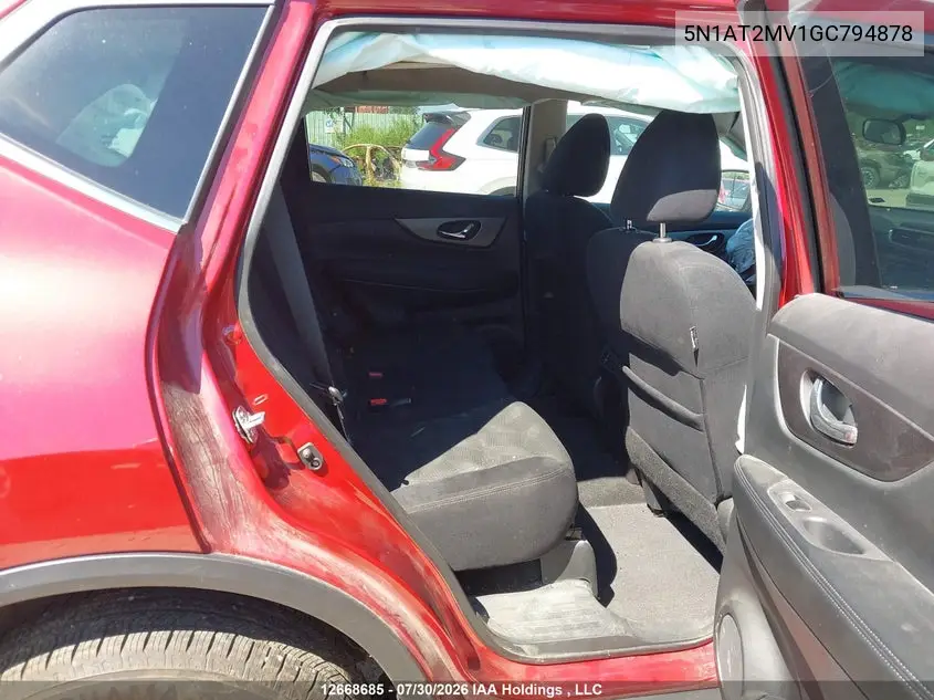 2016 NISSAN ROGUE VIN 5N1AT2MV1GC794878 — фото 8
