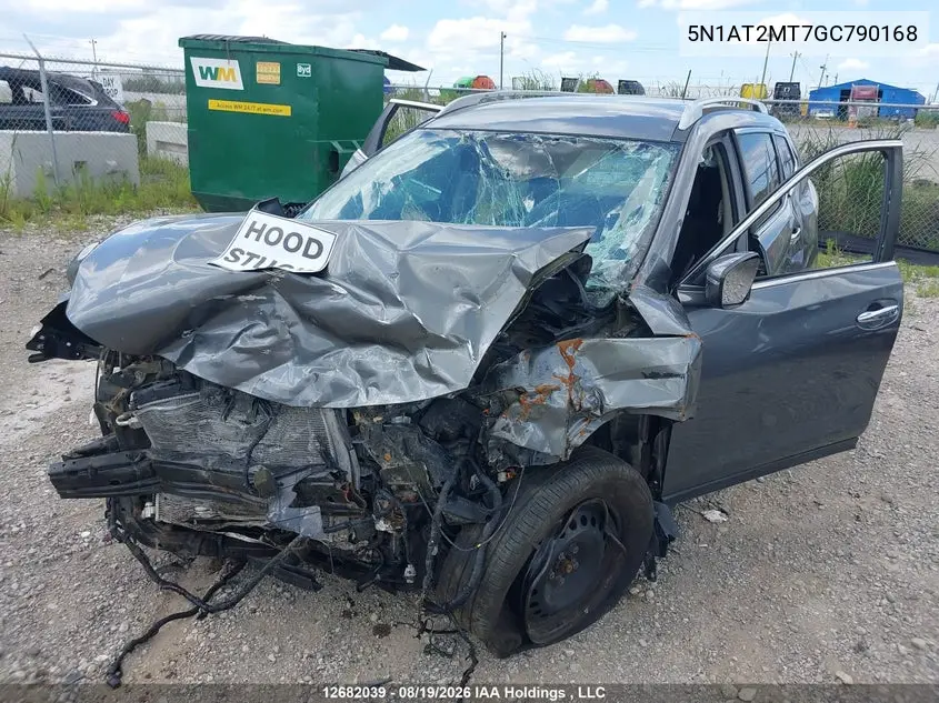 2016 NISSAN ROGUE VIN 5N1AT2MT7GC790168 — фото 2