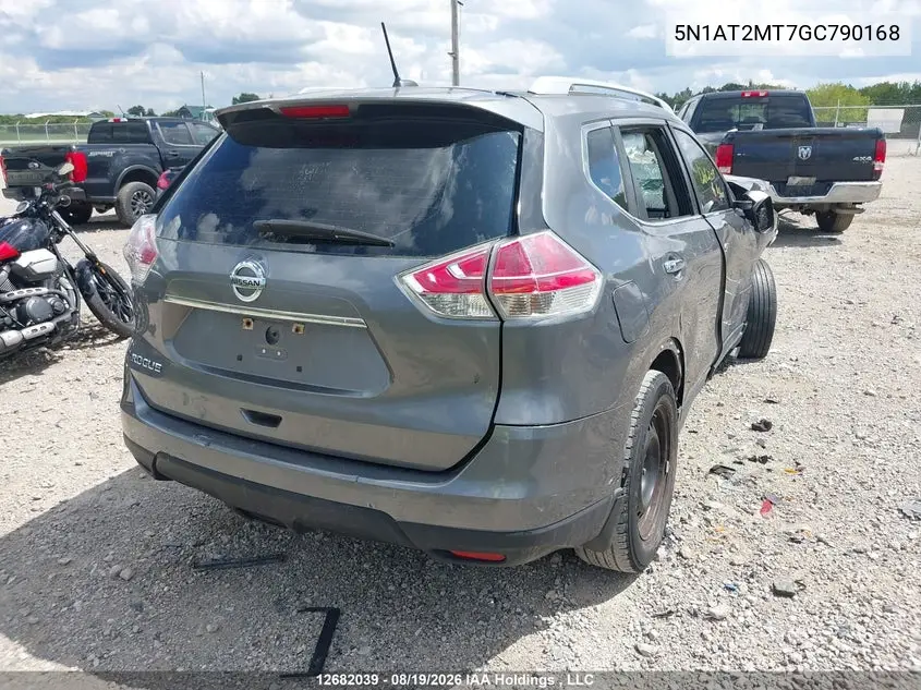 2016 NISSAN ROGUE VIN 5N1AT2MT7GC790168 — фото 4