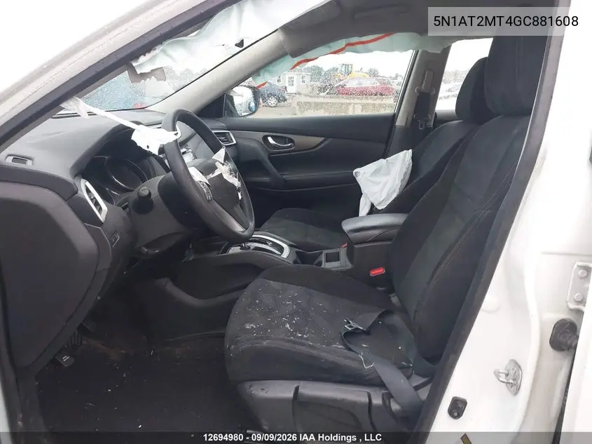 2016 NISSAN ROGUE VIN 5N1AT2MT4GC881608 — фото 16