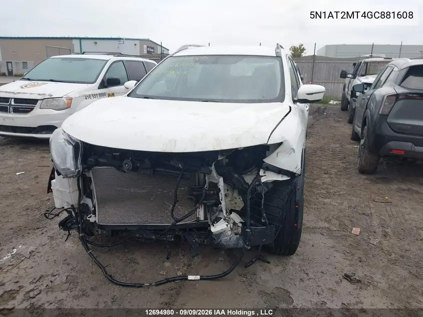 2016 NISSAN ROGUE VIN 5N1AT2MT4GC881608 — фото 6