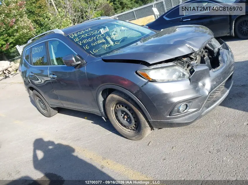 NISSAN ROGUE 2016, VIN 5N1AT2MT4GC816970