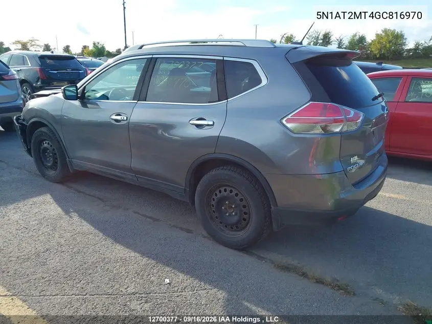 2016 NISSAN ROGUE VIN 5N1AT2MT4GC816970 — фото 3