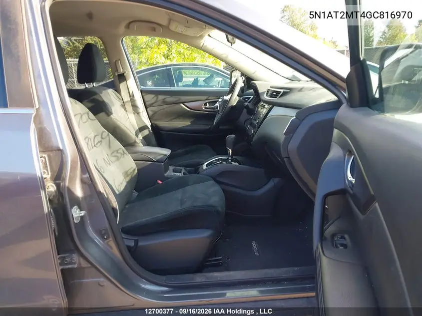 2016 NISSAN ROGUE VIN 5N1AT2MT4GC816970 — фото 5