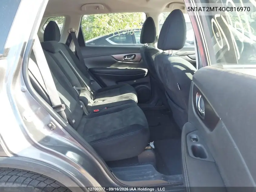 2016 NISSAN ROGUE VIN 5N1AT2MT4GC816970 — фото 8