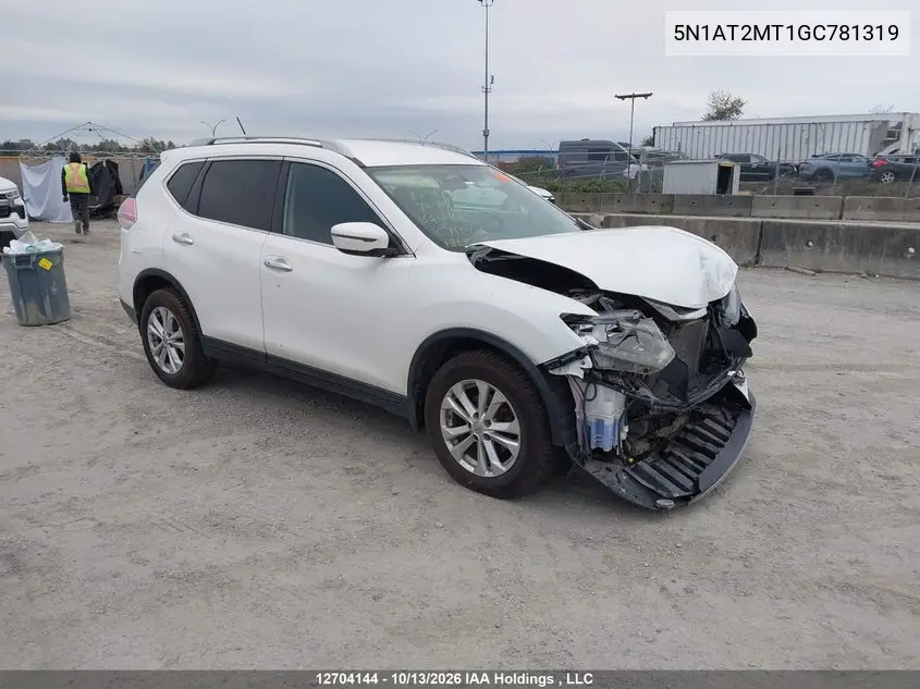NISSAN ROGUE 2016, VIN 5N1AT2MT1GC781319
