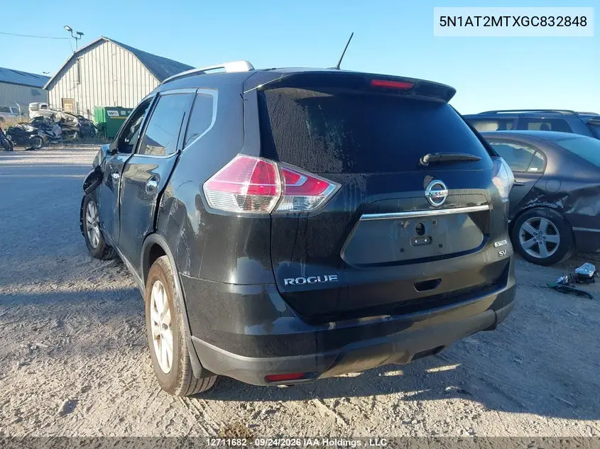 2016 NISSAN ROGUE VIN 5N1AT2MTXGC832848 — фото 3