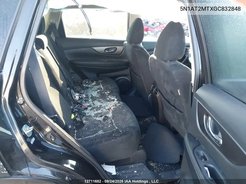2016 NISSAN ROGUE VIN 5N1AT2MTXGC832848 — фото 8