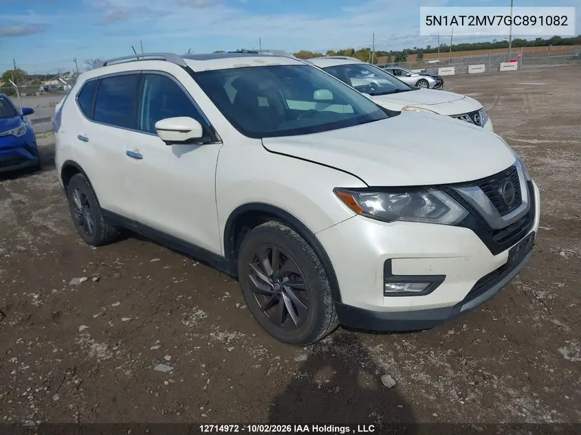 NISSAN ROGUE 2016, VIN 5N1AT2MV7GC891082