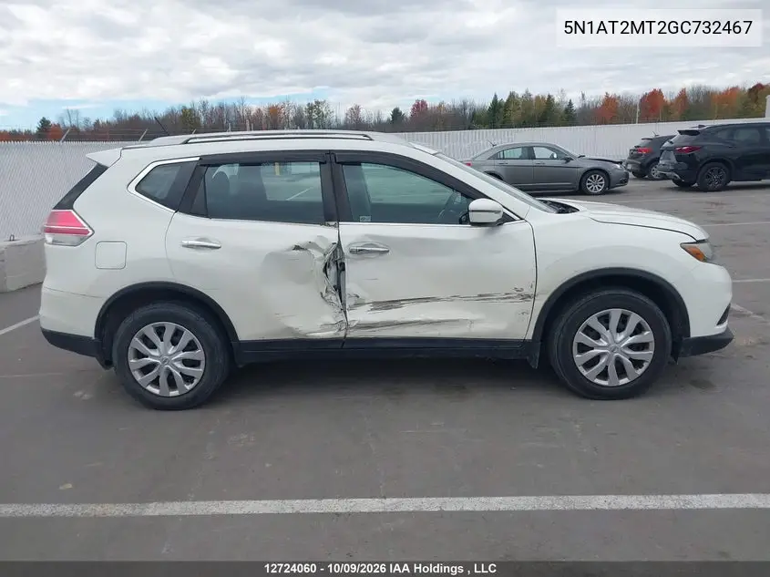 2016 NISSAN ROGUE VIN 5N1AT2MT2GC732467 — фото 13