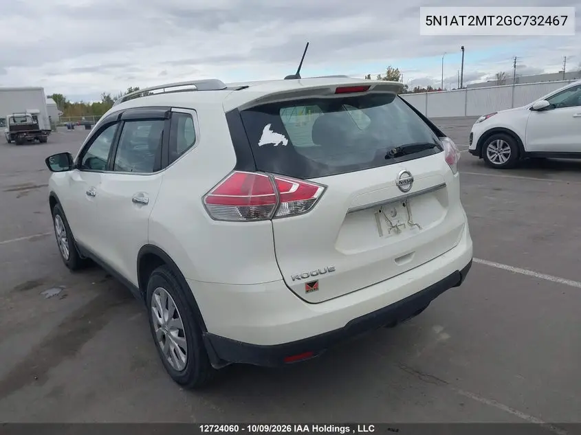 2016 NISSAN ROGUE VIN 5N1AT2MT2GC732467 — фото 3