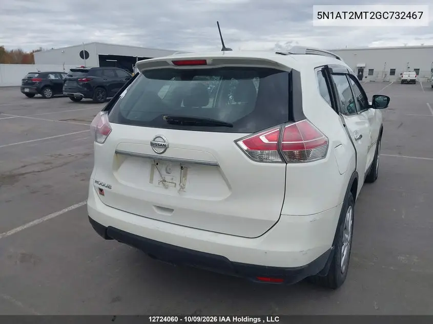 2016 NISSAN ROGUE VIN 5N1AT2MT2GC732467 — фото 4