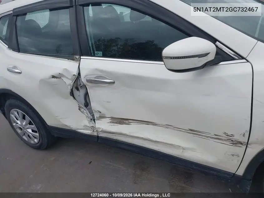 2016 NISSAN ROGUE VIN 5N1AT2MT2GC732467 — фото 6