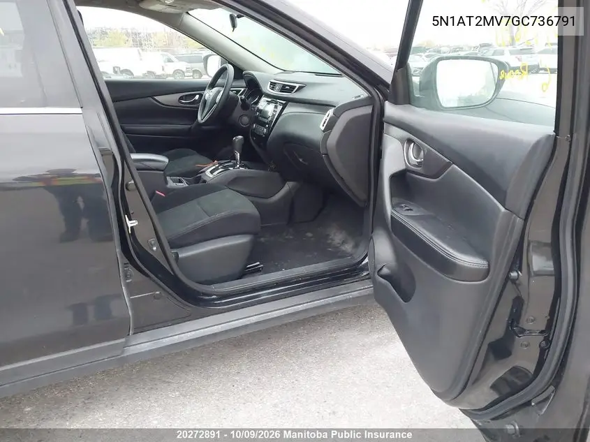 2016 NISSAN ROGUE VIN 5N1AT2MV7GC736791 — фото 5
