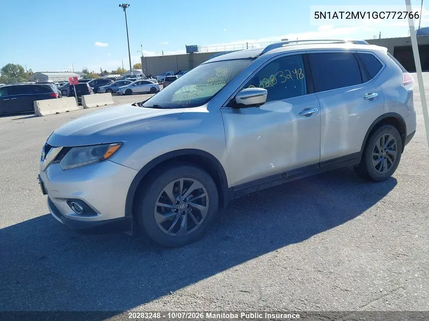 2016 NISSAN ROGUE VIN 5N1AT2MV1GC772766 — фото 2