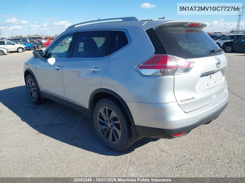 2016 NISSAN ROGUE VIN 5N1AT2MV1GC772766 — фото 3